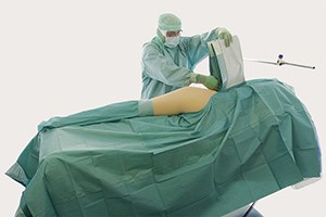 Steg 6 for applisering av BARRIER oppdekking med splittlaken