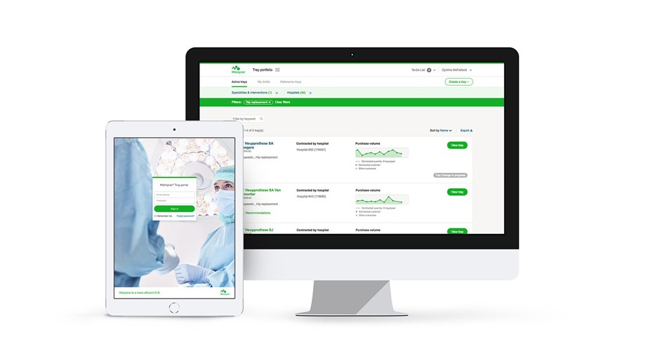 Bilde av Mölnlycke prosedyrepakke portal på pc og nettbrett